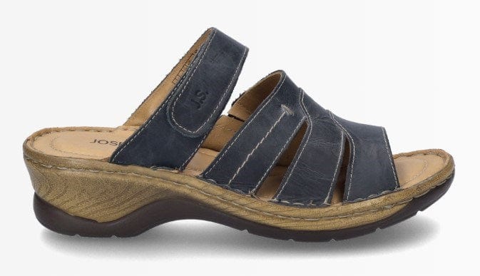 Load image into Gallery viewer, Josef Seibel Womens Catalonia 49 Brandy Leather Sandals Capri Blue Shoes
