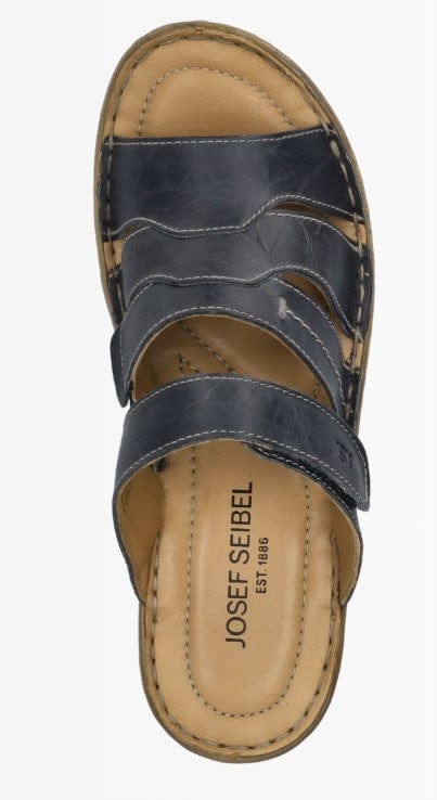 Josef Seibel Womens Catalonia 49 Brandy Leather Sandals Capri Blue Shoes