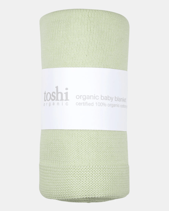Load image into Gallery viewer, Toshi 100% Organic Cotton Baby Blanket - Snowy Mist
