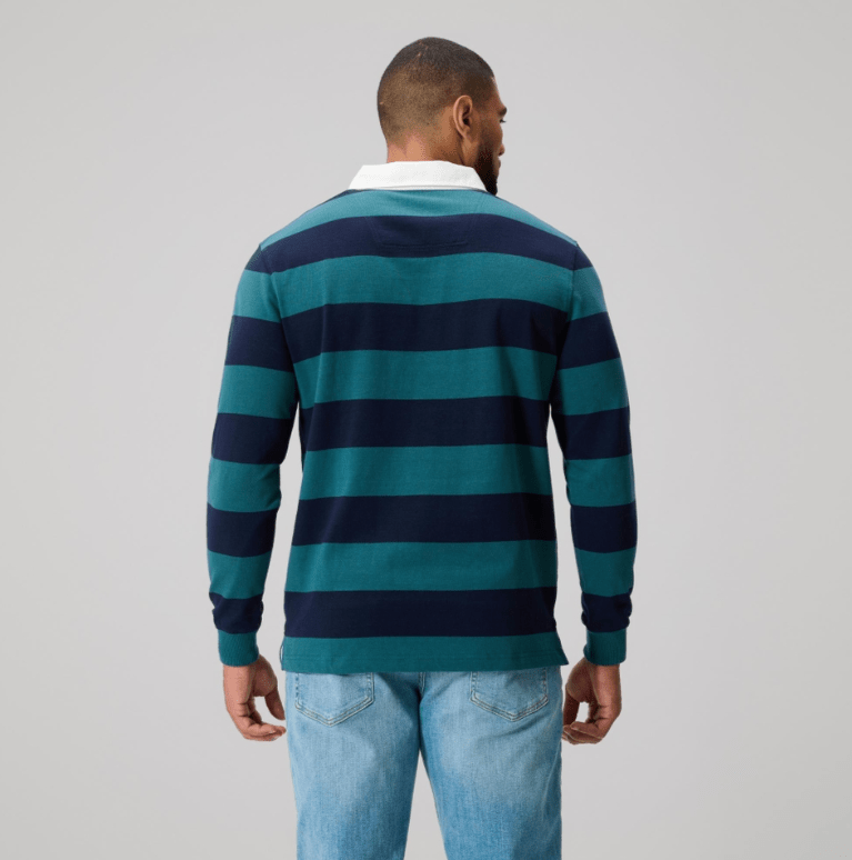 Load image into Gallery viewer, Canterbury Mens Yarn Dye Stripe Rugby AM - Balsam
