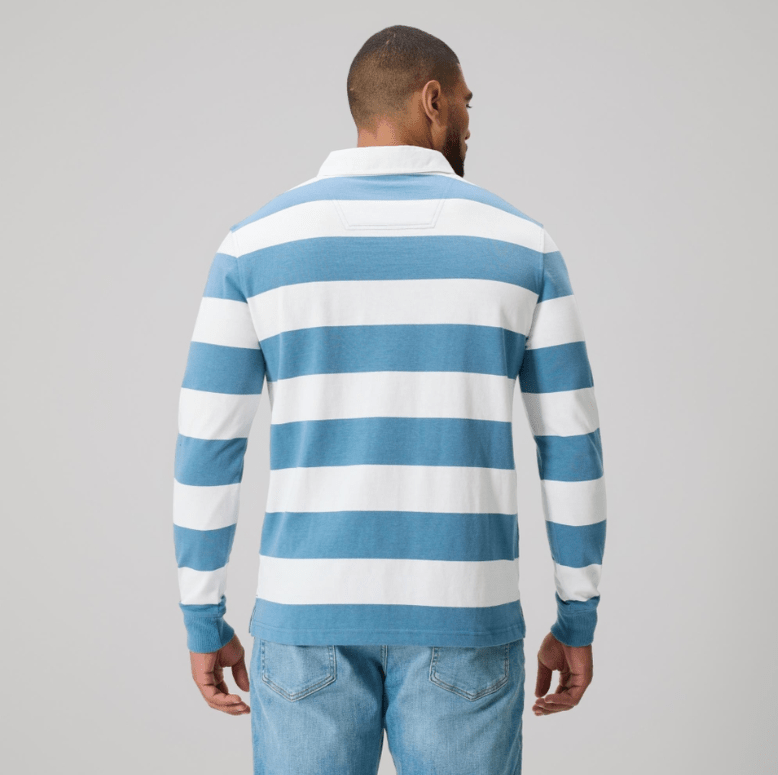Load image into Gallery viewer, Canterbury Mens Yarn Dye Stripe Rugby AM - Provincial Blue

