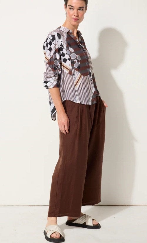 Load image into Gallery viewer, Marco Polo Womens Button Up Collage Shirt
