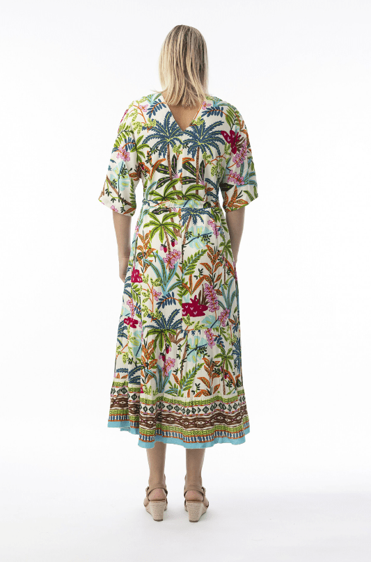 Load image into Gallery viewer, Orientique Womens Ovahe V-Trim Maxi Dress
