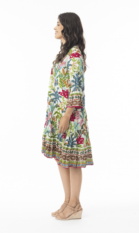 Load image into Gallery viewer, Orientique Womens Ovahe Pleated Dress
