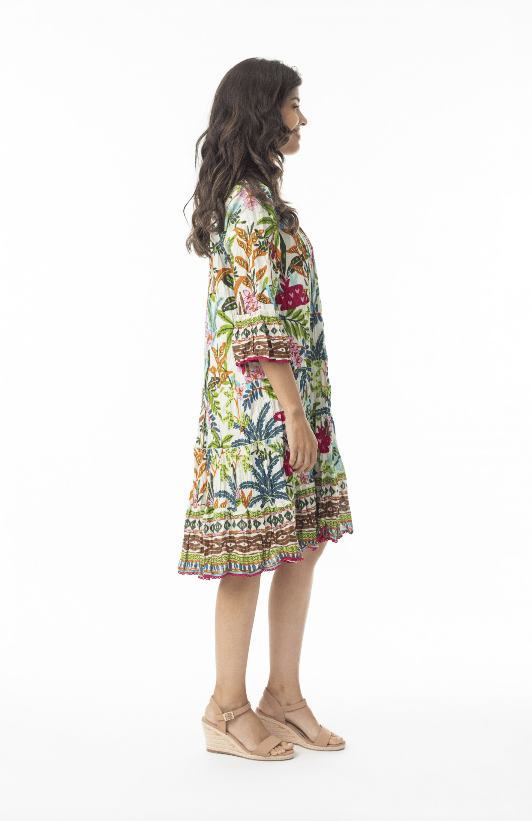 Load image into Gallery viewer, Orientique Womens Ovahe Pleated Dress
