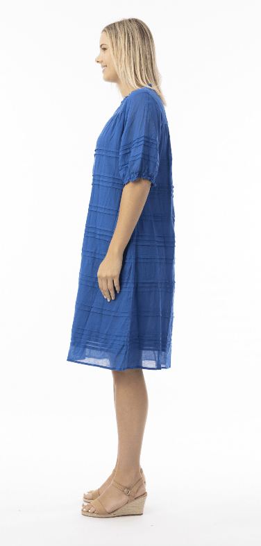 Load image into Gallery viewer, Orientique Womens Cotton Gauze Essentials Pleated Dress
