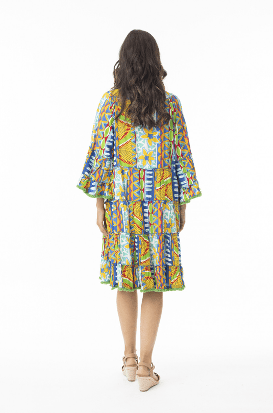 Orientique Womens Ipanema Layered Frill Sleeve Dress