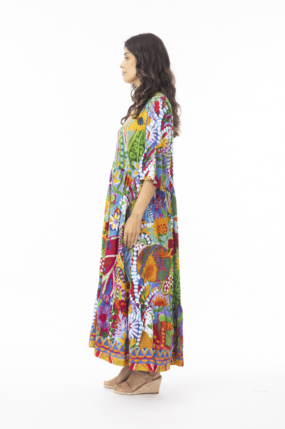 Load image into Gallery viewer, Orientique Womens Ipanema Midi Frill Hem Dress

