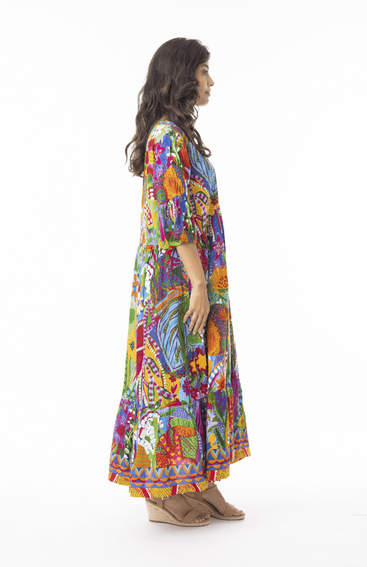 Load image into Gallery viewer, Orientique Womens Ipanema Midi Frill Hem Dress
