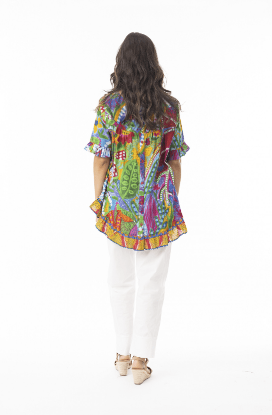 Load image into Gallery viewer, Orientique Womens Ipanema Frill Top
