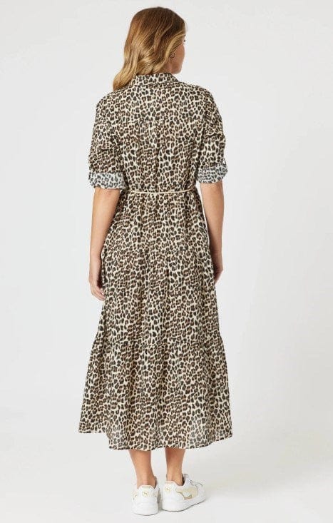 Load image into Gallery viewer, Threadz Womens Le Marais Button Up Print Dress
