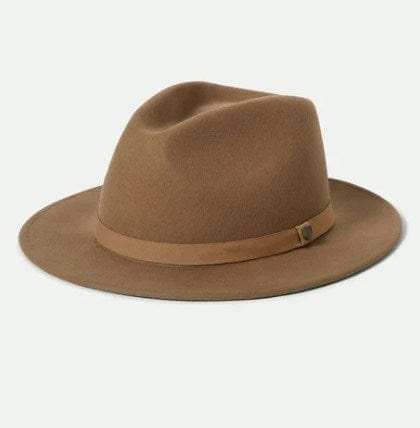Load image into Gallery viewer, Brixton Messer Packable Fedora - Khaki
