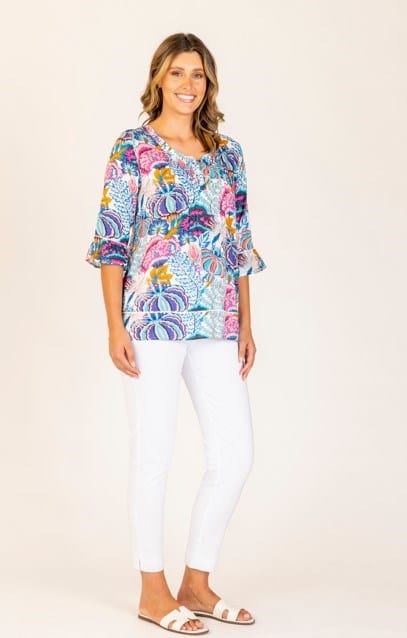 Callan Designs Womens Pintuck Top