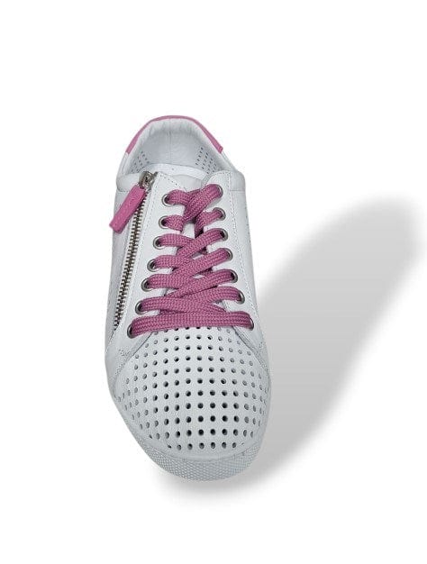 Rilassare Womens Temple Shoes - White/Fuschia
