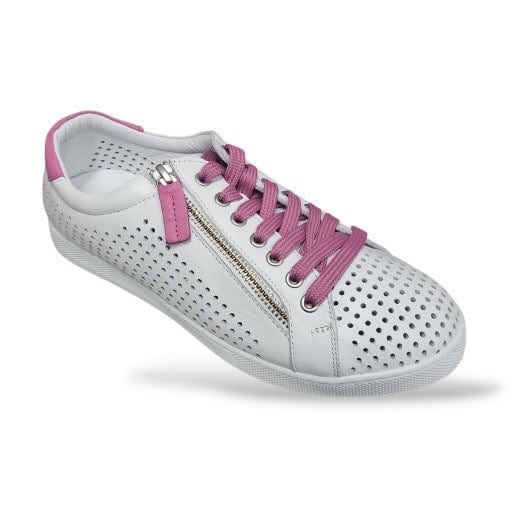 Rilassare Womens Temple Shoes - White/Fuschia