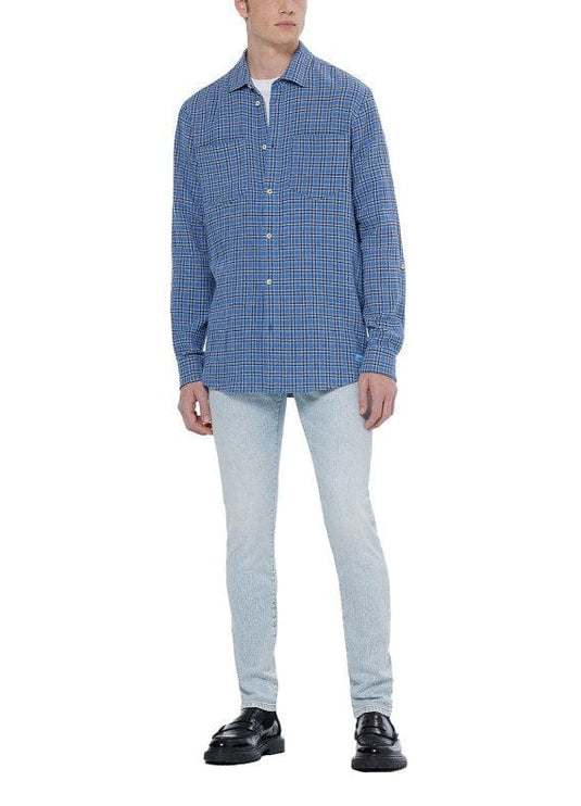 Scotch & Soda Mens Regular Fit Double Face Check Shirt