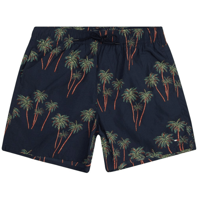 Tommy Hilfiger Mens Drawstring Swim Shorts - Palm Tropic/Desert Sky