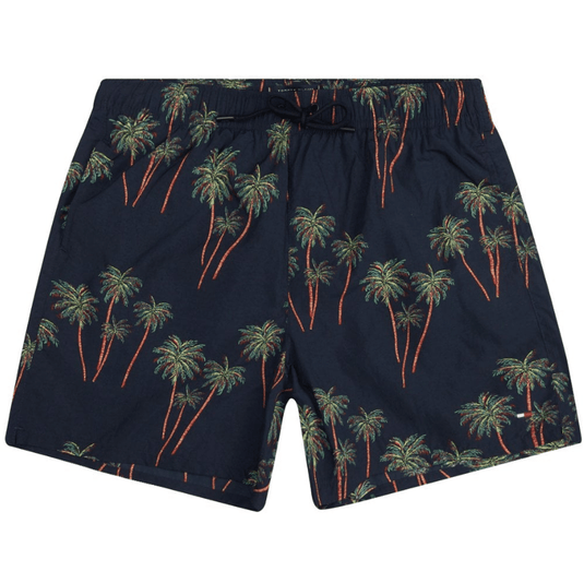 Tommy Hilfiger Mens Drawstring Swim Shorts - Palm Tropic/Desert Sky