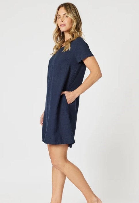 Load image into Gallery viewer, Gordon Smith Womens Lino Stitch Hem Detail Dress

