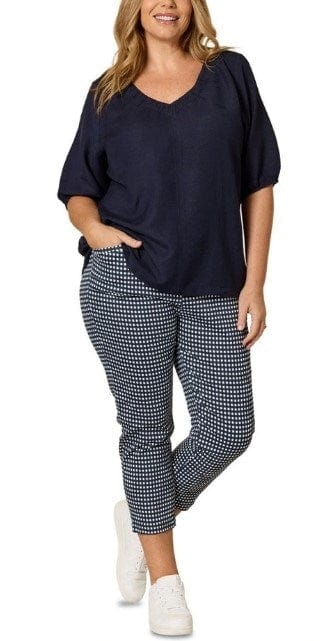 Load image into Gallery viewer, Gordon Smith Womens Lino V Neck Top
