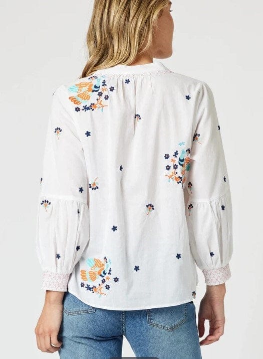 Gordon Smith Womens Birdie Embroidered Blouse