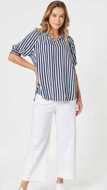 Load image into Gallery viewer, Threadz Womens Harlequin Stripe Print Top
