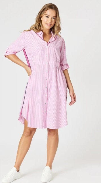 Threadz Womens Skyler Stripe Shirt Dress