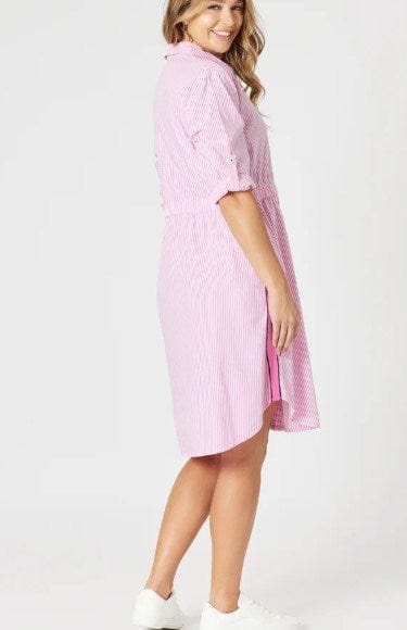Load image into Gallery viewer, Threadz Womens Skyler Stripe Shirt Dress
