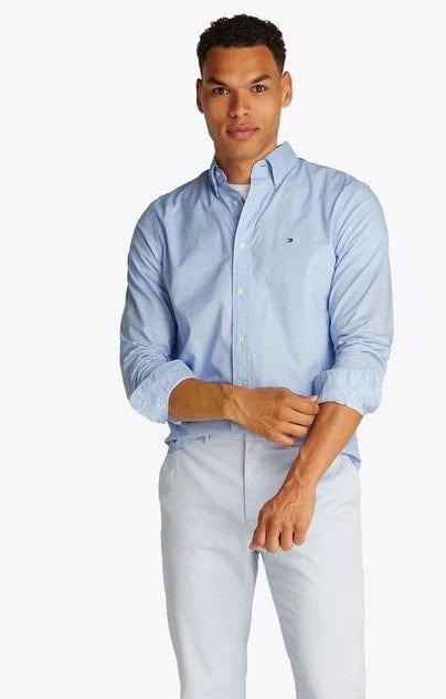 Tommy Hilfiger Mens Poplin Gingham Regular Fit Shirt