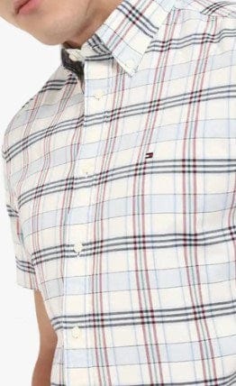 Load image into Gallery viewer, Tommy Hilfiger Mens Oxford Short Sleeve Check Shirt
