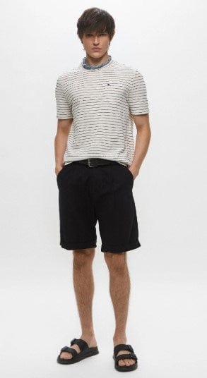 Tommy Hilfiger Mens Flag Embroidery Stripe T-Shirt