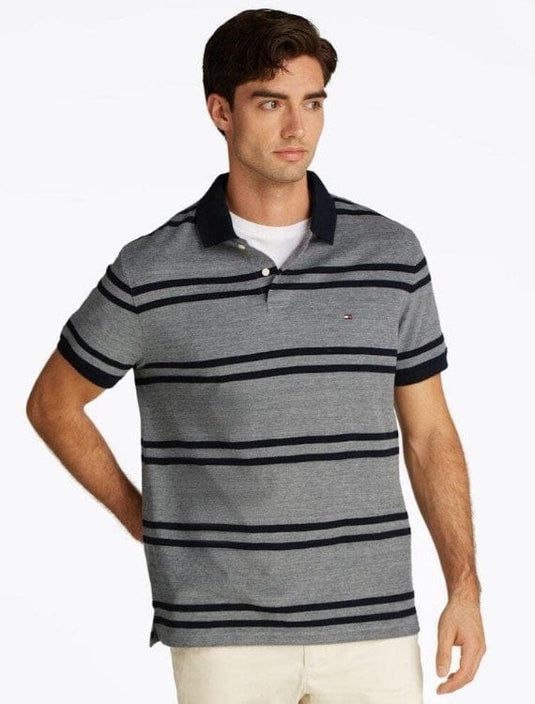 Tommy Hilfiger Mens Striped Oxford Regular Polo