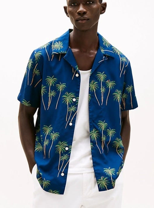 Tommy Hilfiger Mens  Lightweight Palm Shirt