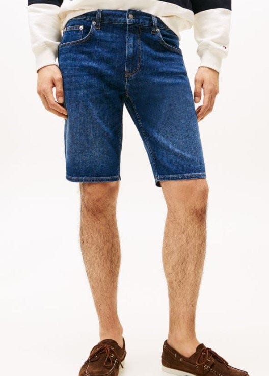 Tommy Hilfiger Mens Faded Slim Denim Shorts