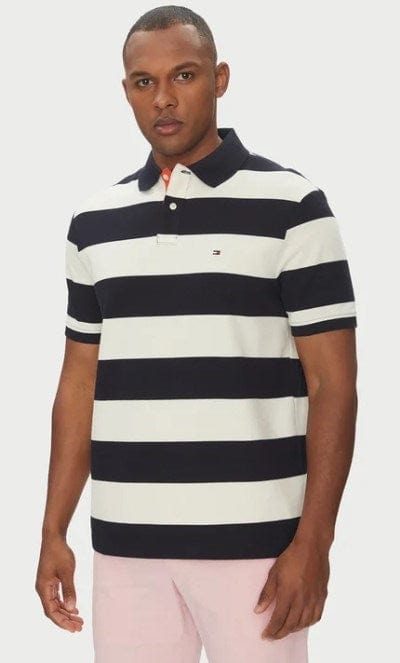 Tommy Hilfiger Mens Block Contrast Placket Polo