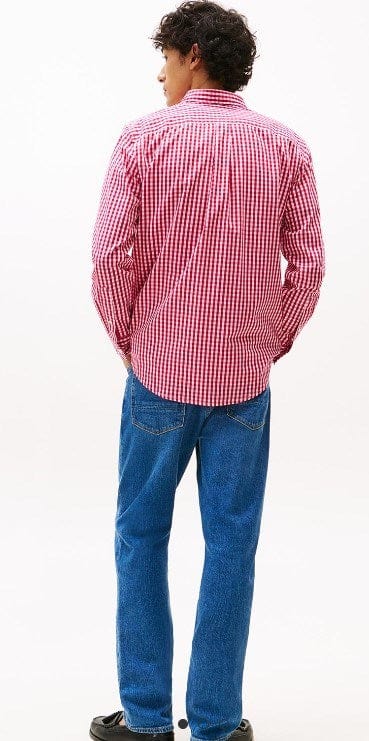 Tommy Hilfiger Mens Flex Poplin Gingham Shirt