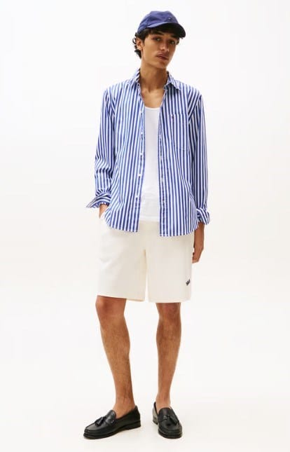 Tommy Hilfiger Mens Poplin Stripe Shirt