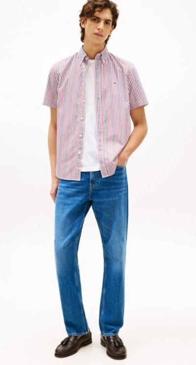 Tommy Hilfiger Mens Heritage Stripe Shirt