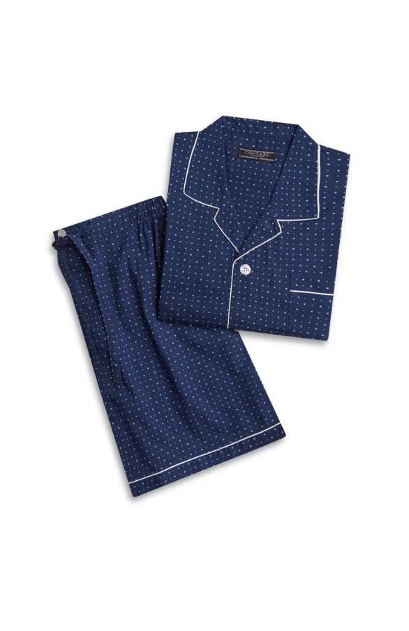 Load image into Gallery viewer, Contare Mens Short Sleeve Symmetry Pyjama Set - Navy
