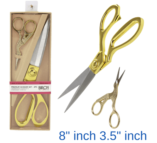 Birch Premium Scissor Set 2pc - Gold