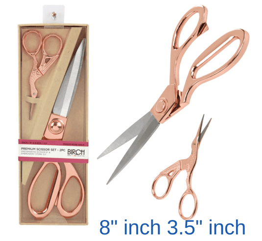 Birch Premium Scissor Set 2pc - Rose Gold