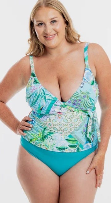 Togs Womens Lucca Tankini Cross Over Set