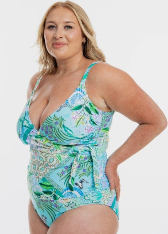 Togs Womens Lucca Tankini Cross Over Set