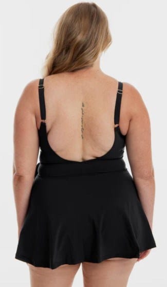 Load image into Gallery viewer, Togs Womens Microfibre Swimdress Cross Over One Piece Swimsuit
