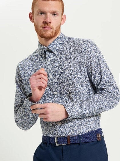 Ben Sherman Mens Mono Floral Print Shirt