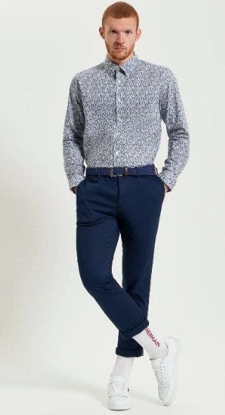Ben Sherman Mens Mono Floral Print Shirt