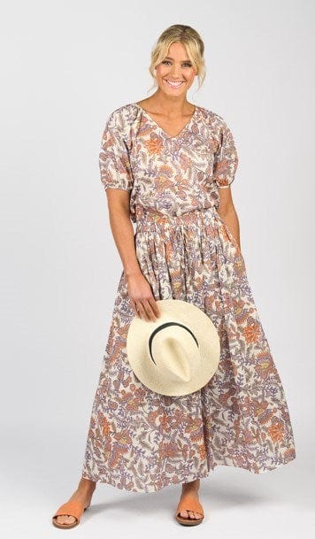 Vassalli Womens Printed V Neck Top