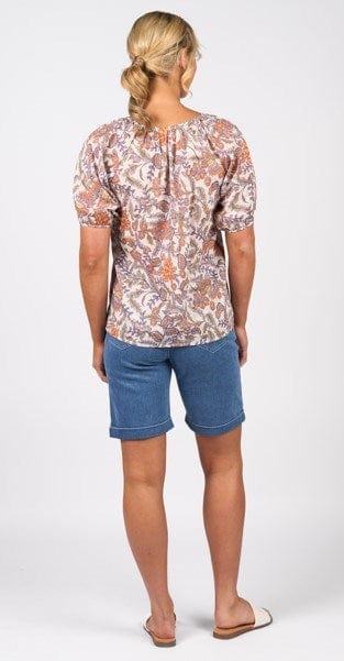 Load image into Gallery viewer, Vassalli Womens Printed V Neck Top
