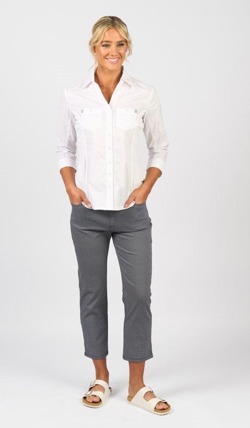Vassalli Womens Plain Button Up Shirt