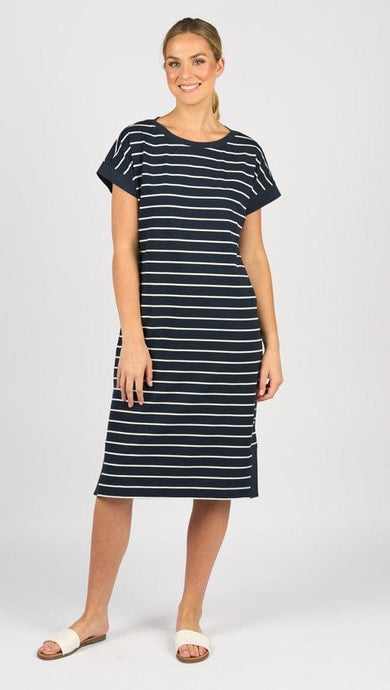 Vassalli Womens Drop Sleeve T-Shirt Dress